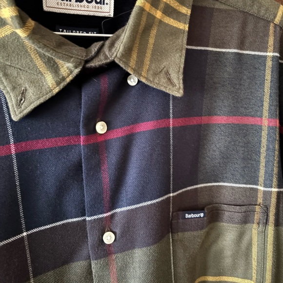 Barbour Green and Red Checkered Shirt - Picture 1 of 3